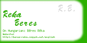 reka beres business card